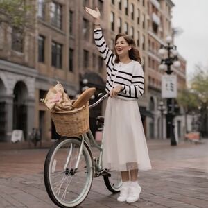 Smash + Tess Black and White Striped Sweater